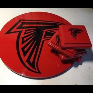 Hand made Serving tray/ 4 Coasters